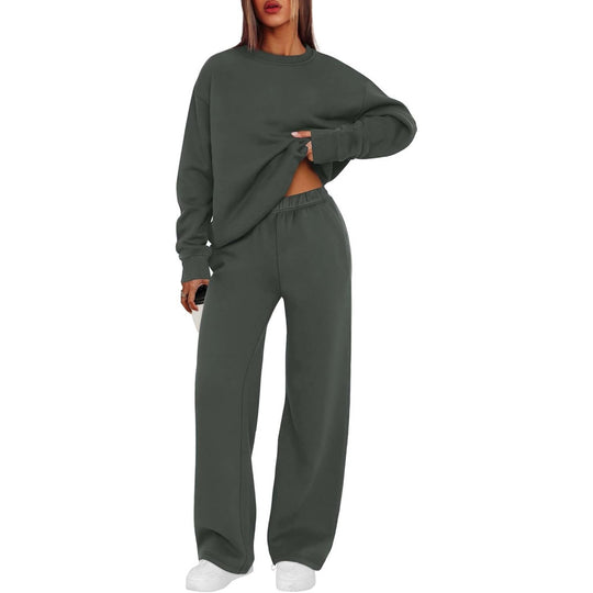 Damen nan lässiges Sweatshirt und weite Jogginghose Set EB