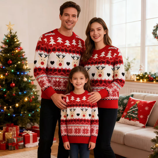 EB | Der stilvolle Weihnachtspullover rot Herren