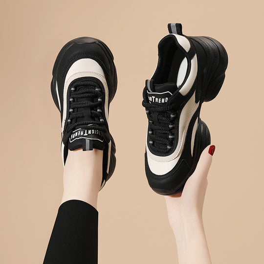 Damen Sportliche Chunky Sneakers mit rutschfester Sohle und dämpfendem Fußbett EB