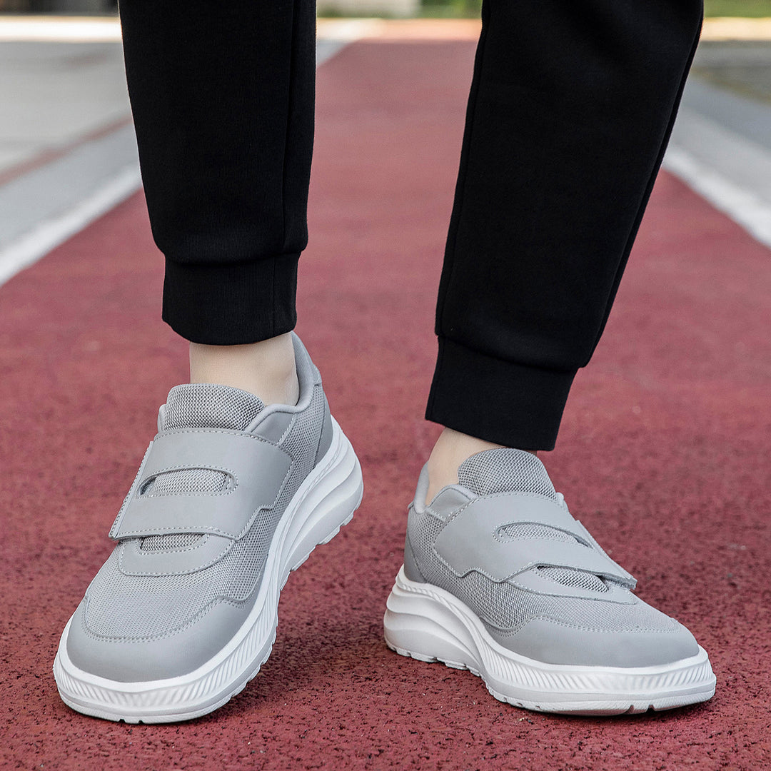 Damen komfortable Slip-On Sneakers mit elastischem Klettverschluss EB