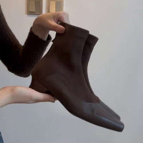 Damen elegante Sockenschuhe mit spitz zulaufender Form und trendigem Design EB