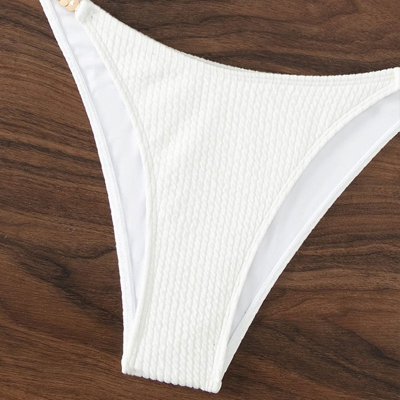 Damen Triangel-Bikini mit elegantem Stützband und modischen Akzenten EB