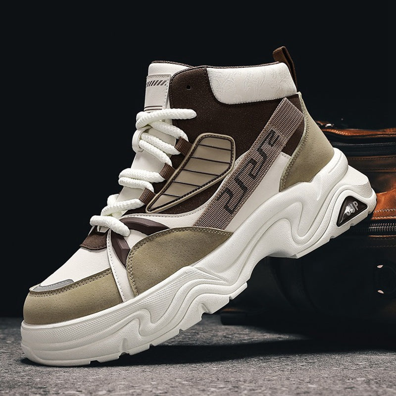 Damen Sportliche High-Top Sneakers mit kontrastierenden Designs und rutschfester Sohle EB