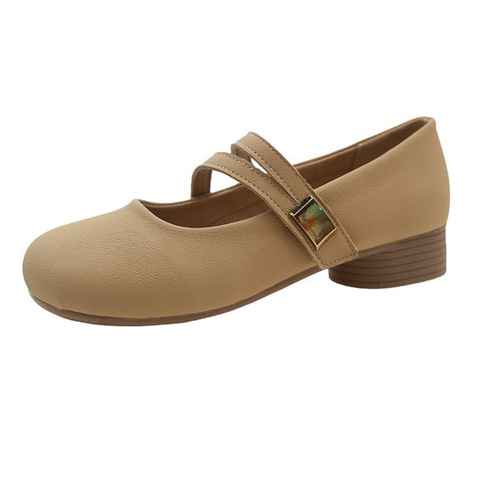 Damen Ballerinas mit verstellbarem Riemen und Komfortsohle EB
