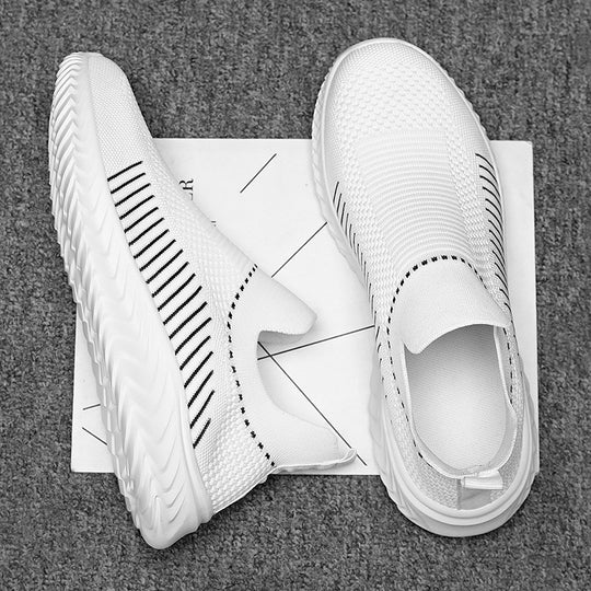 Damen Atmungsaktive Slip-On Sneakers mit elastischem Obermaterial und flexiblem Knöchelschutz EB