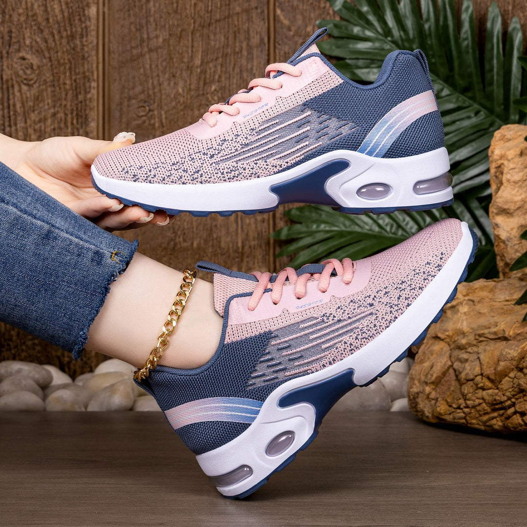 Damen Ultraleichte und atmungsaktive Laufsneaker mit stoßdämpfender Sohle EB