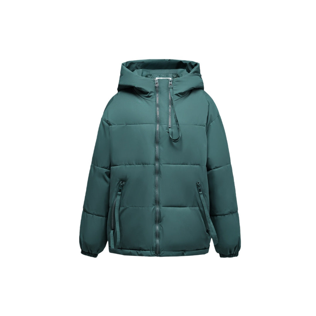 Damen wasserabweisende Winterjacke mit verstellbarer Kapuze und praktischen Taschen EB