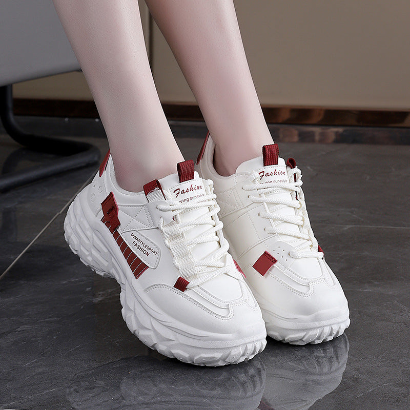 Damen Komfortable Lauf- und Freizeitschuhe mit dicker Sohle EB