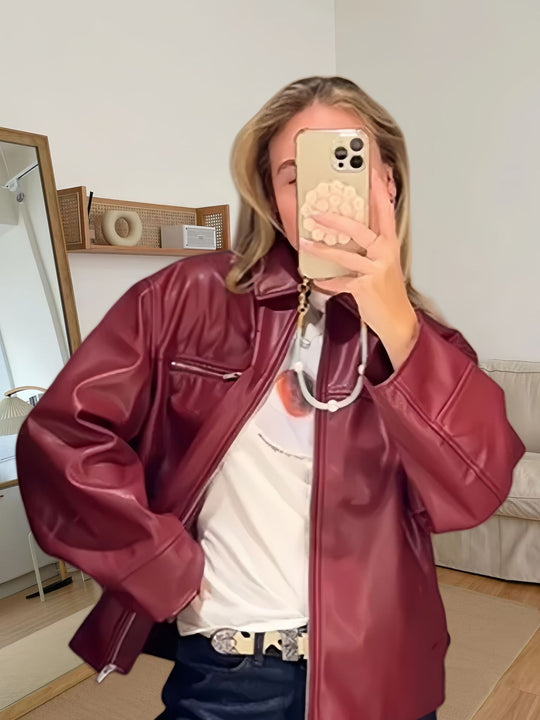 Damen modische lässige jacke mit asymmetrischen Reißverschlüssen EB