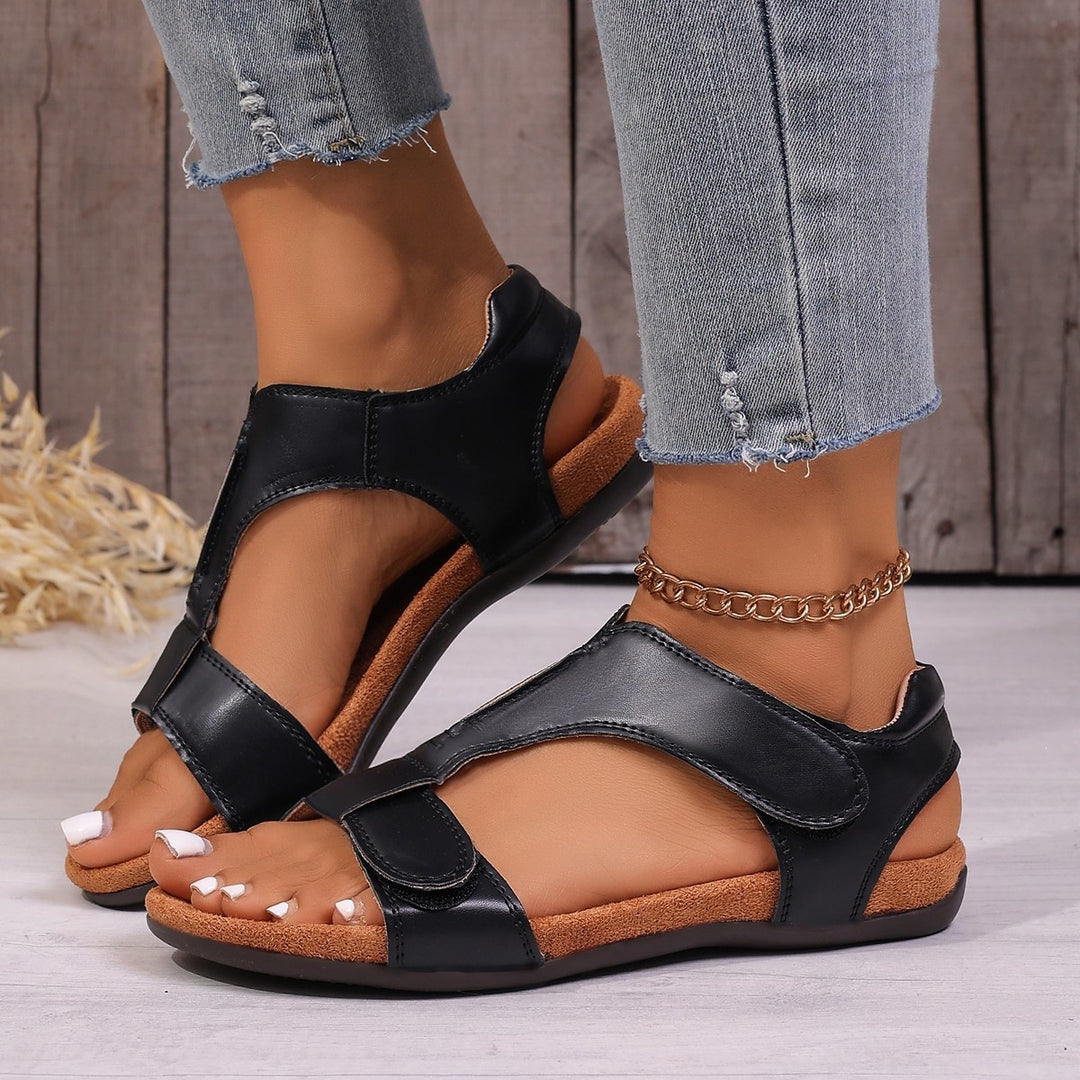 Damen Komfortable und stilvolle Riemensandalen mit anatomischem Fußbett EB