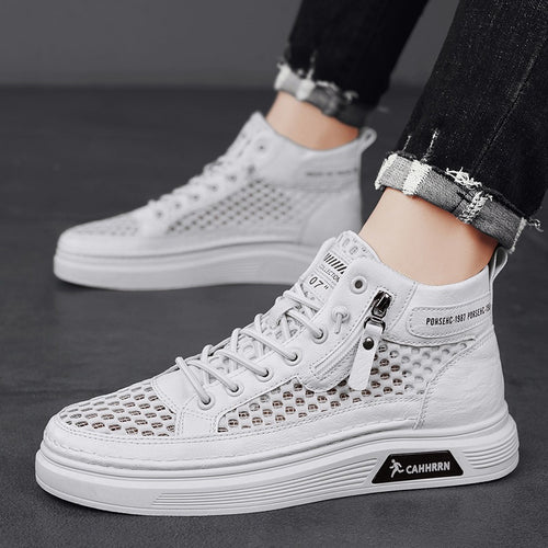 Damen High-Top Sneakers mit atmungsaktivem Netzdesign und dämpfender Sohle EB