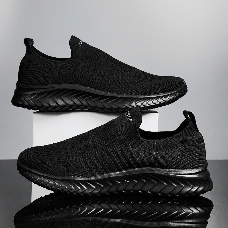 Damen Sportliche Slip-On Sneakers mit flexiblem Strickoberteil EB