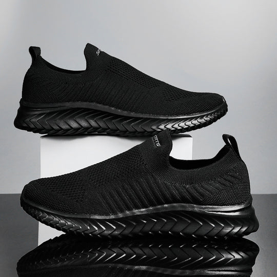 Damen Sportliche Slip-On Sneakers mit flexiblem Strickoberteil EB