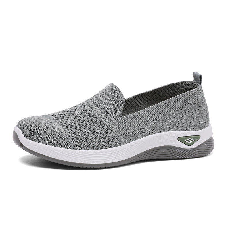 Damen Leichte Slip-On Freizeitschuhe mit atmungsaktiver Strickoberfläche EB