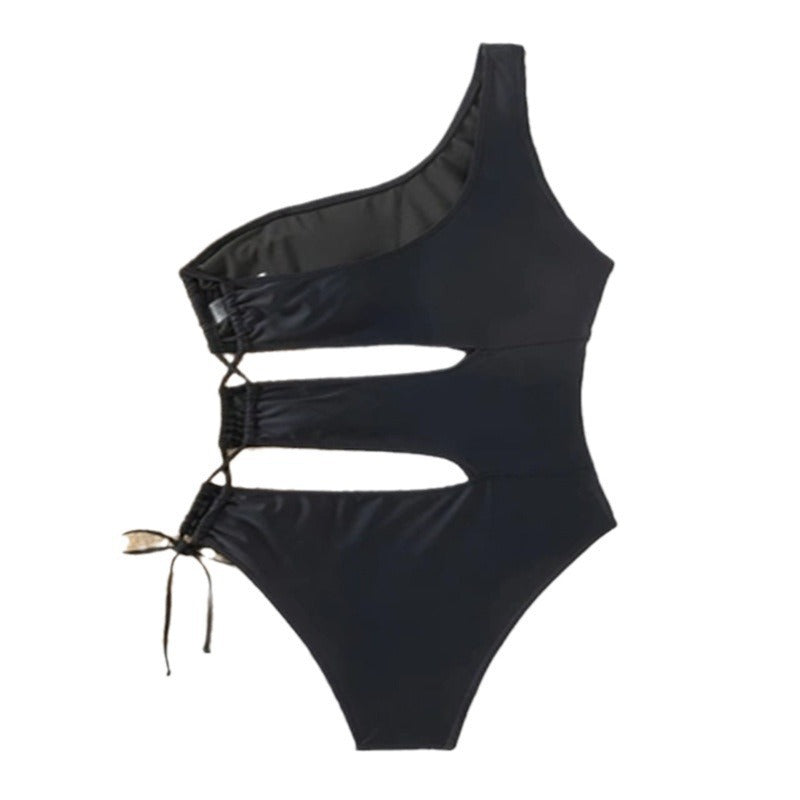 Damen Einseitiger Badeanzug mit modernem Cut-Out und sportlichem Schnitt EB