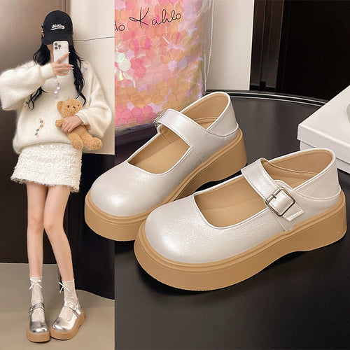 Damen elegante Mary Jane Schuhe mit funkelndem Design EB