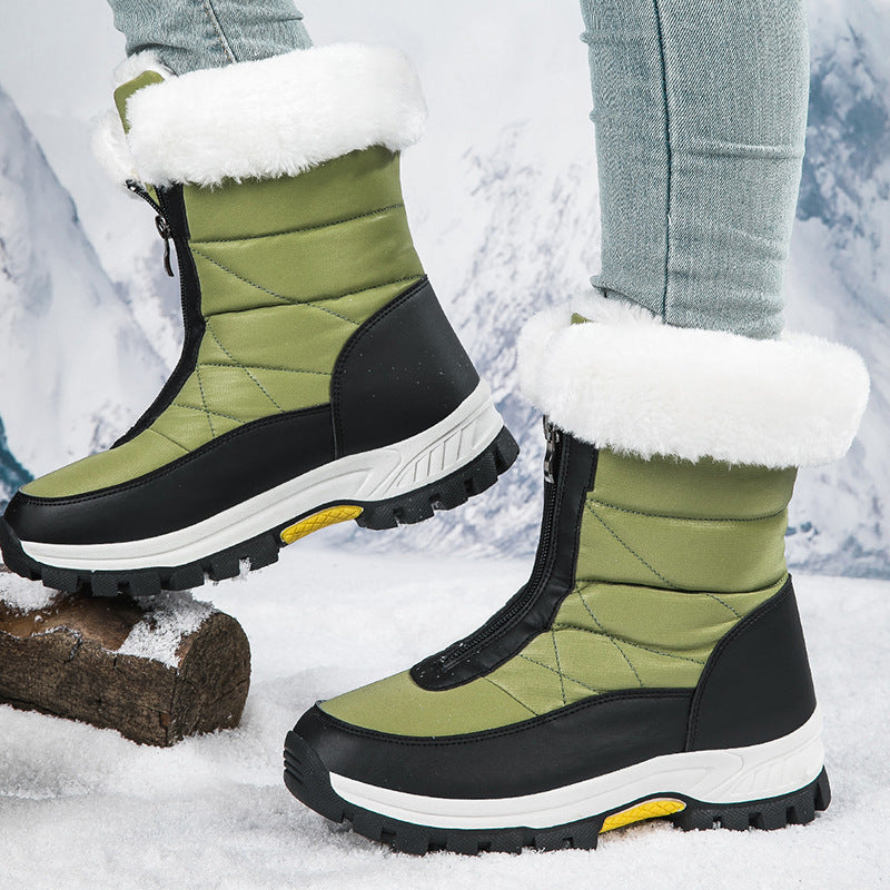 Damen thermoisolierte Winterstiefel mit Außensohle und bequemem Futter EB