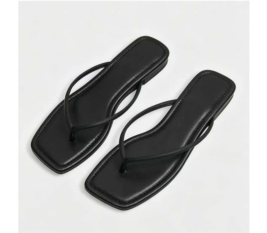 Damen Elegante und flache Zehentrenner mit minimalistischen Riemen EB