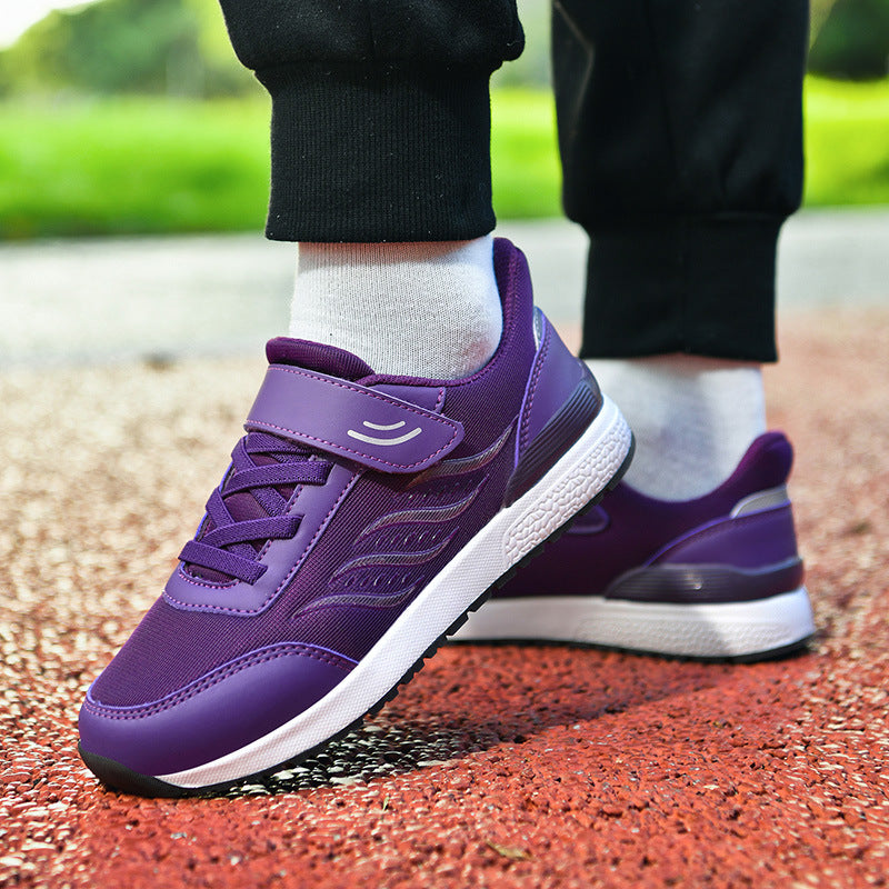 Damen Sportliche Sneaker mit praktischem Klettverschluss und atmungsaktiver Oberflächenstruktur EB