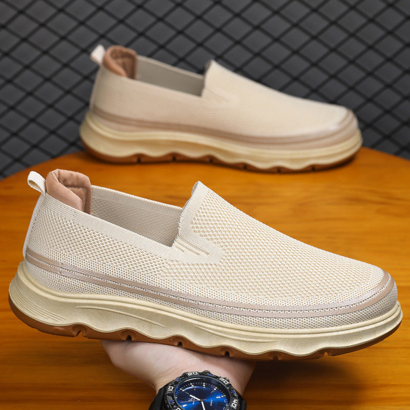 Damen Slip-On Sneakers mit atmungsaktiver Mesh-Oberfläche und rutschfester Laufsohle EB