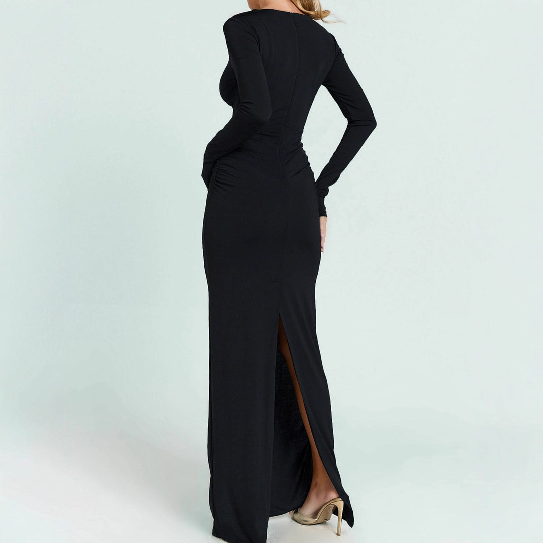 Damen Glamouröses Abendkleid mit raffinierten Cut-Outs und funkelnden Details EB