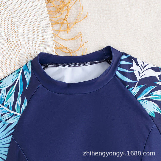 Damen Surfanzug mit langem Arm und stylishen Pflanzenmotiven EB