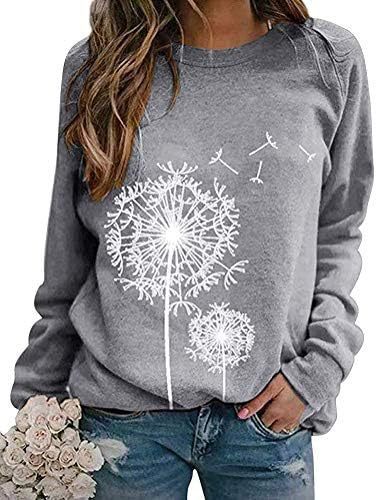 Damen Sweatshirt mit elegantem Pusteblumen-Motiv EB