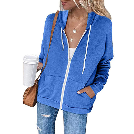 Damen Kapuzenjacke mit weichem Fleece und praktischen Taschen EB