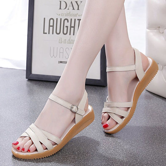 Damen Bequeme Sandalen mit elegantem Riemendesign und ergonomischer Sohle EB