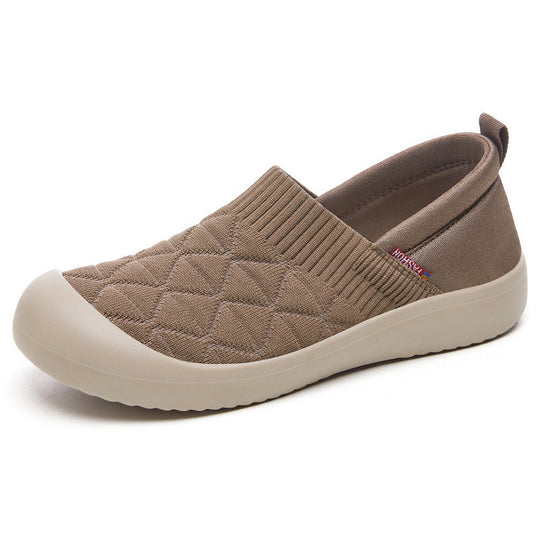 Damen Bequeme Slip-On Freizeitschuhe mit strukturiertem Obermaterial EB