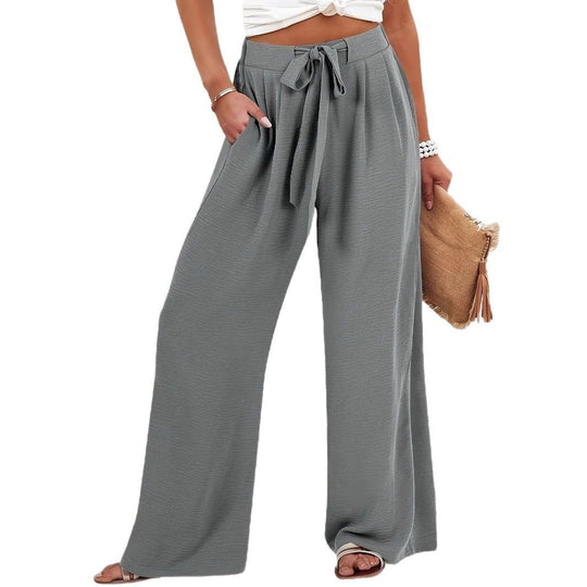 Damen Leichte und luftige Palazzohose mit seitlichen Taschen EB