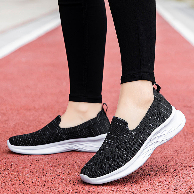 Damen Bequeme Slip-On Sneakers mit flexibler Sohle EB