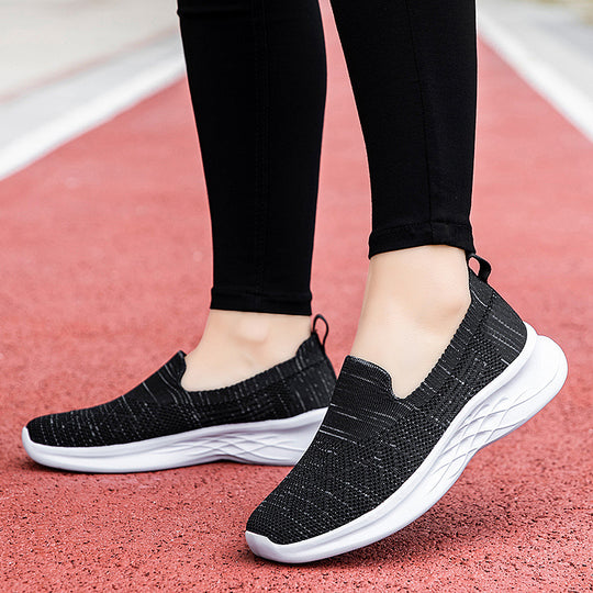 Damen Bequeme Slip-On Sneakers mit flexibler Sohle EB