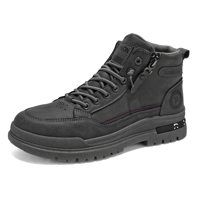 Damen Modische High-Top Sneakers mit praktischem Reißverschluss EB
