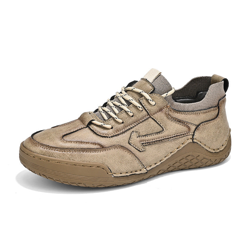 Herren Sportliche Leder Sneakers mit atmungsaktiver Sohle EB