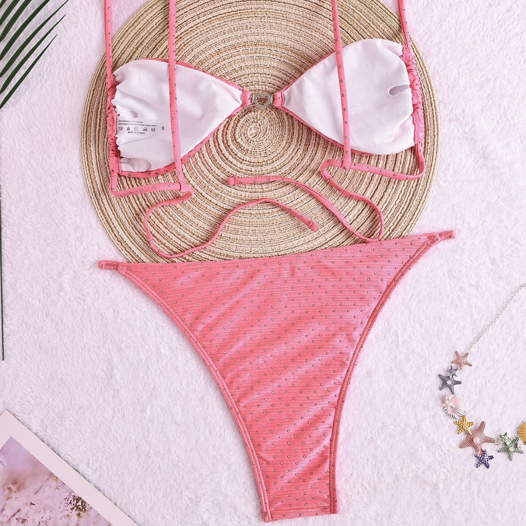 Damen Triangel-Bikini mit funkelnden Details EB