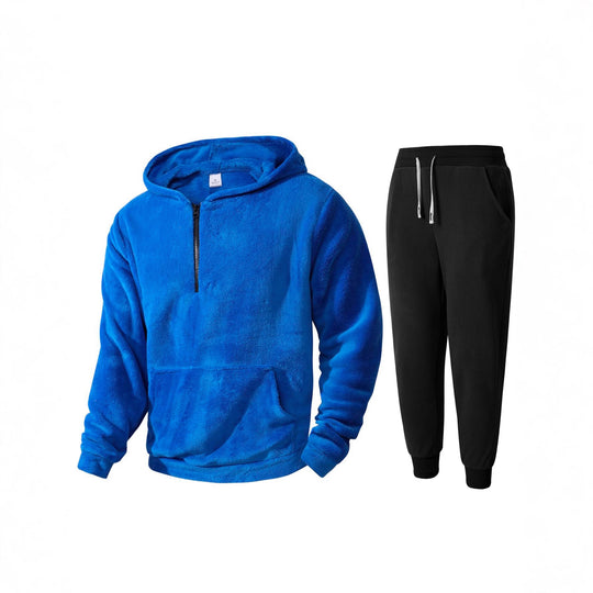 Herren kuscheliges Fleece-Hoodie und Jogginghose Set EB