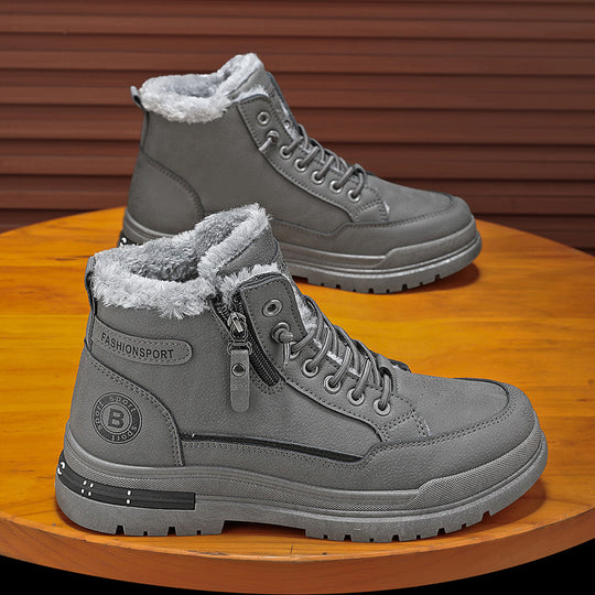 Damen gefütterte Winterboots mit modischem Design und rutschfester Sohle EB
