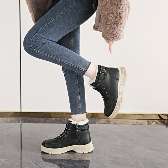 Damen Winterliche High-Top Sneaker mit weichem Fleece-Futter EB