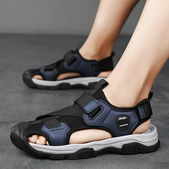 Damen Sportliche Freizeitsandalen mit verstellbarem Klettverschluss und rutschfester Sohle EB