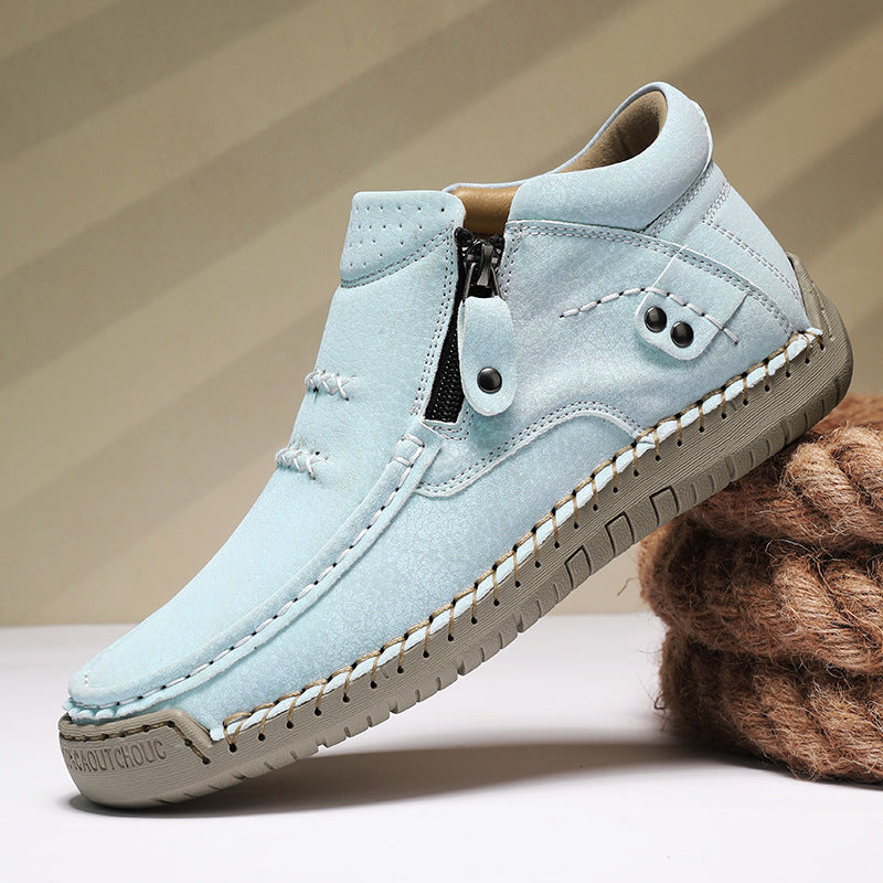 Herren Bequeme und modische Stiefeletten mit Reißverschluss EB