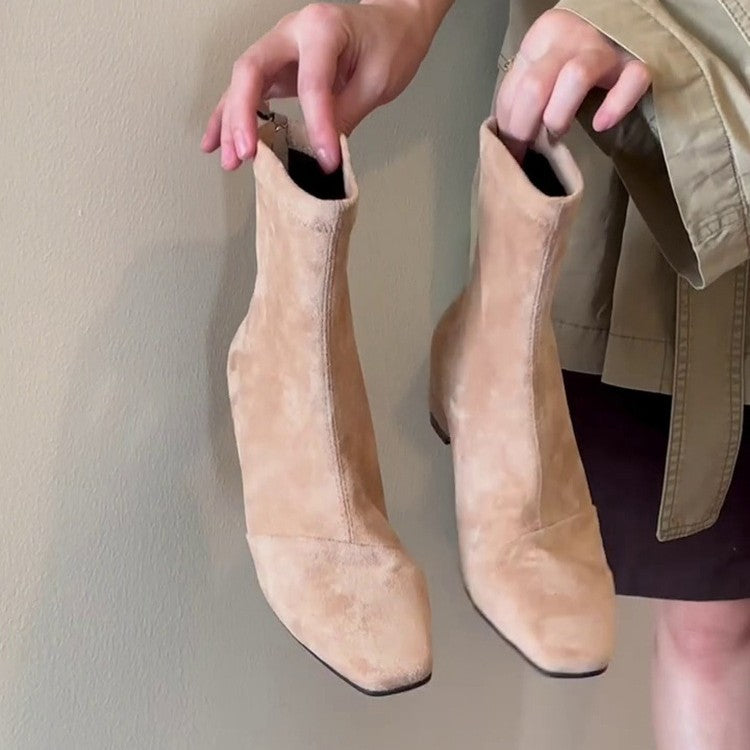 Damen Stiefeletten mit elegantem spitzen Zehen und strukturiertem Obermaterial EB