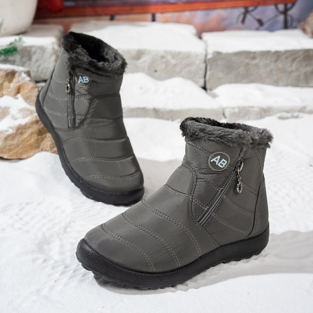 Damen Winterstiefel mit praktischem Reißverschluss und kuscheligem Innenfutter EB