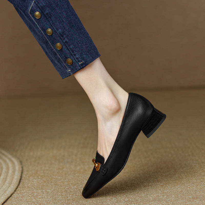 Damen elegante Slipper mit modischem Gürtel-Detail EB