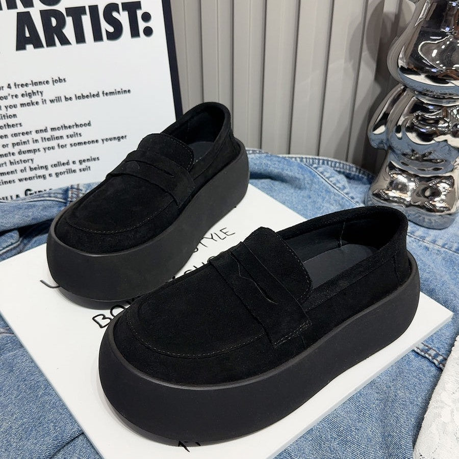 Damen modische Slipper mit extravaganter Plateau-Sohle EB