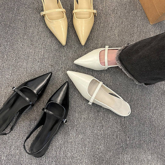 Damen Slingback Schuhe mit elegantem Riemen EB