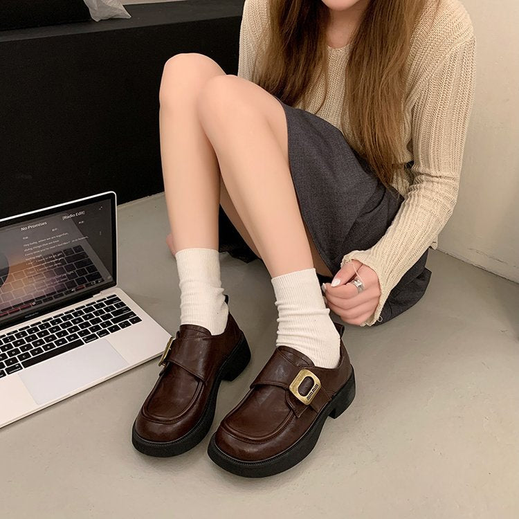 Damen modische Clogs mit dekorativem Schnallenverschluss und stabiler Sohle EB