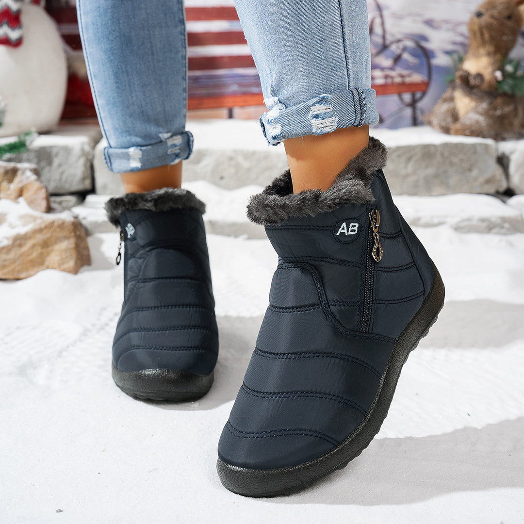 Damen Winterstiefel mit praktischem Reißverschluss und kuscheligem Innenfutter EB