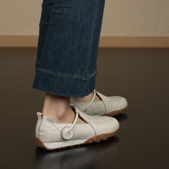 Damen Bequeme Slip-On Schuhe mit elastischem Riemen EB