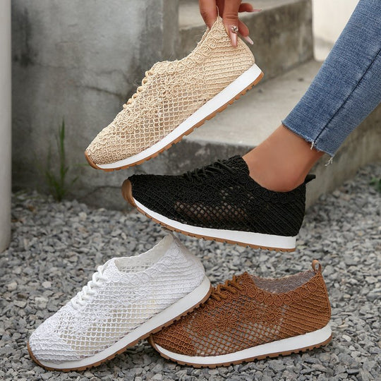 Damen atmungsaktive und flexible Netz-Sneaker EB